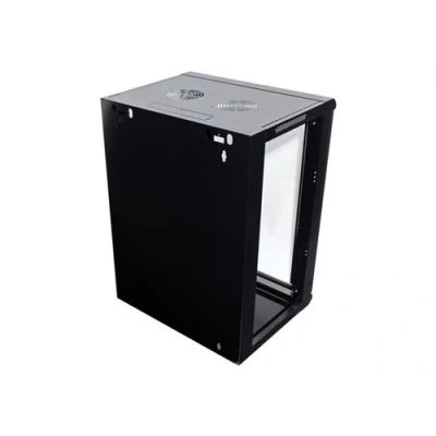 Image de VALUE Rack armoire montable sur mur noir, RAL 7021 15U 19&quot;