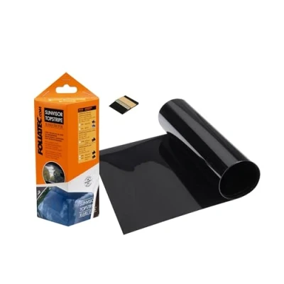Image de Foliatec Topstripe bande pare soleil noir 15x152cm