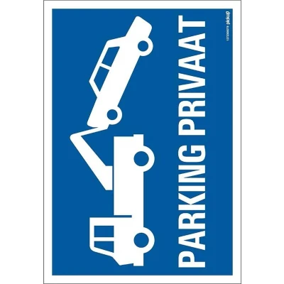 Afbeelding van Pickup bord 23x33 cm Combinatie Parking privaat