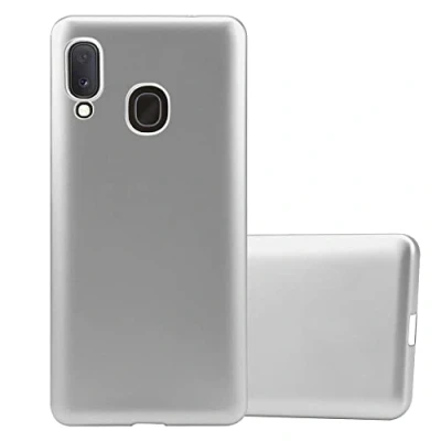 Afbeelding van Cadorabo Hoesje geschikt voor Samsung Galaxy A10e / A20e in METALLIC ZILVER Beschermhoes gemaakt van flexibel TPU silicone Case Cover