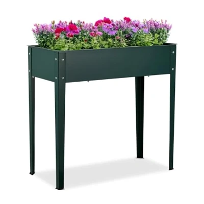 Afbeelding van moestuinbak op poten 80 x 85 40 cm met poedercoating staal