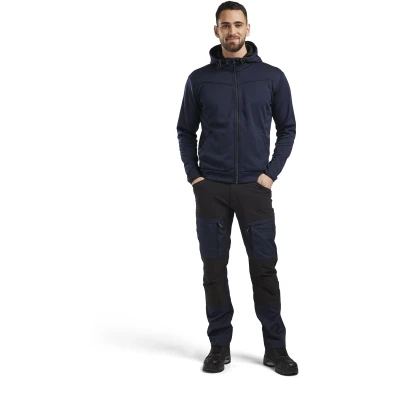Afbeelding van Blaklader Service werkbroek met stretch 1456 1845 Mannen Dark Navy/Zwart 52