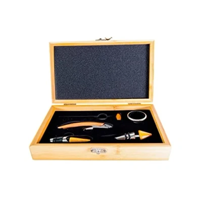 Image de Pradel excellence rt802h tire bouchon coffret sommelier bambou pour 1 bouteille avec 4 accessoires