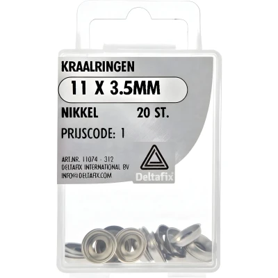 Afbeelding van Deltafix Kraalringen nikkel 11x3.5 mm 20 stuks