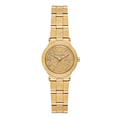 Afbeelding van Michael Kors Dames horloge goudkleurig met band
