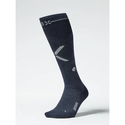 Afbeelding van Stox Merino Skiing Dames Compressiesokken (maat: 42, Blauw,roze)