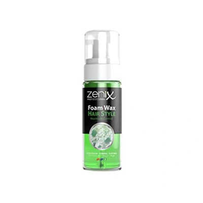 Afbeelding van Zenix Foam Wax Herb Blend 150 ml, stylingschuim voor mannen, haarproduct met sterke grip, stylingproduct structuur, volume en glans, schuimwas, haarschuim