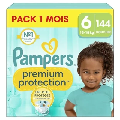 Afbeelding van Pampers Premium Protection Luiers Maat 6 (13 kg+) 144 stuks