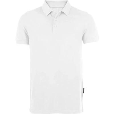 Afbeelding van HRM Heavy poloshirt voor heren, premium van 100% katoen, basic poloshirt, wasbaar tot 60 C, hoogwaardige en duurzame herenkleding, werkkleding, Wit