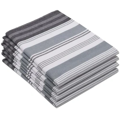 Afbeelding van Zollner Set van 4 theedoeken, vaatdoeken, 50x70 cm, 100% katoen, 220 gsm, grijs