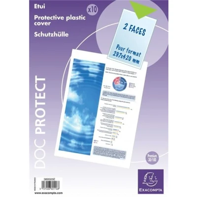 Image de Etui Exacompta Sachet de 10 étuis PVC Premium Simples A3