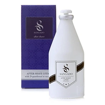 Afbeelding van Sangado Fragrances Aftershave Lotion voor heren, onoverwinnelijk, hydraterend, verfrissend, houtachtige watergeur, fijne Franse essences, lange houdbaarheid, 100 ml (1 stuk)