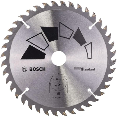 Afbeelding van Bosch Accessories Standard 2609256811 Hardmetaal cirkelzaagblad 160 x 20 mm Aantal tanden: 40 1 stuk(s)