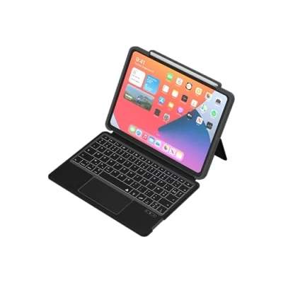 Image de Etui clavier Azerty MW Quick Note pour iPad Air 11&quot; M2 2024 et 10.9&quot; 4ème génération 5ème 2020 2022 Noir