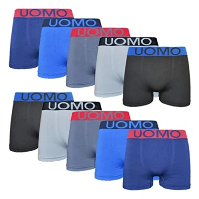 Afbeelding van Set van 10 retro boxershorts microvezel voor heren, meerkleurig. 4.