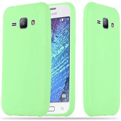 Afbeelding van Cadorabo Hoesje geschikt voor Samsung Galaxy J1 2015 in CANDY PASTEL GROEN Beschermhoes gemaakt van flexibel TPU silicone Case Cover