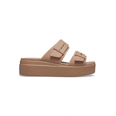 Afbeelding van Crocs Brooklyn Lowwdg W Muiltjes, Dames, Maat: 39/40, Latte Kunststof