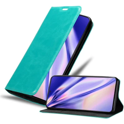 Afbeelding van Cadorabo Hoesje geschikt voor Samsung Galaxy S21 PLUS in BENZINE TURKOOIS Beschermhoes met magnetische sluiting, standfunctie en kaartvakje Book Case Cover Etui