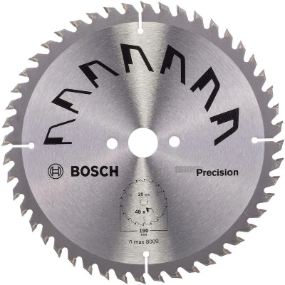 Afbeelding van Bosch Accessories Precision 2609256867 Hardmetaal cirkelzaagblad 190 x 20 mm Aantal tanden: 48 1 stuk(s)