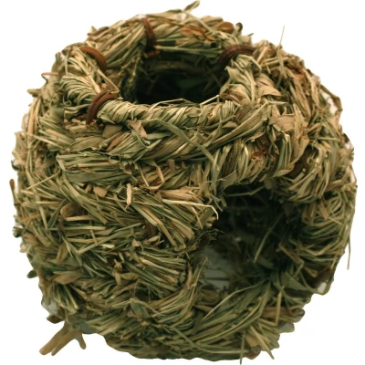 Afbeelding van Happy Pet Grashuisje Rond Kooi Accessoire 11 cm
