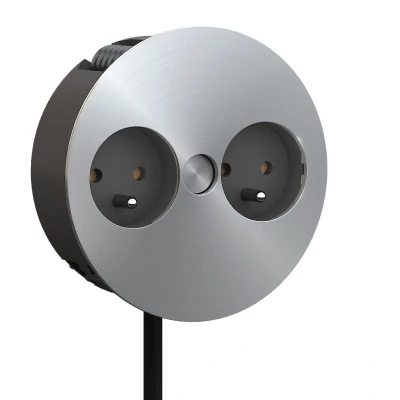 Afbeelding van Overig Twist dubbel stopcontact Bachmann RVS Belgische aarding