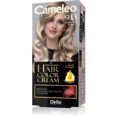 Afbeelding van Delia Cameleo Permanent Hair Color Cream Kit met Omega + 9.13 champagneblond (6588) E/06