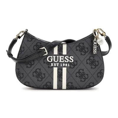 Afbeelding van GUESS Noelle II Top Zip Shoulder Bag Coal Logo
