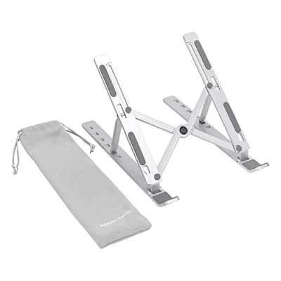 Afbeelding van Amazon Basics Laptopstandaard met 6 hoekverstelling voor laptops van 10 inch (25,4 cm) tot 15,6 (39,6