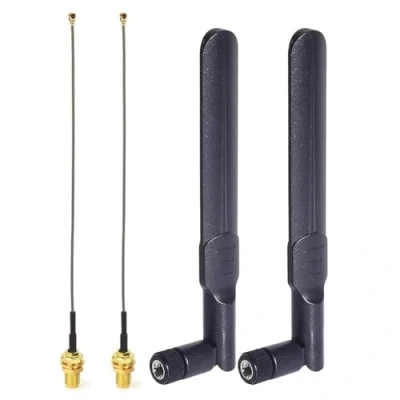 Afbeelding van Bingfu WLAN antenne dual band 2,4 GHz 5,8 8 dBi RP SMA stekker, U.FL IPEX IPX naar vrouwelijk 15 cm voor ESP32 CAM Intel PCIE netwerkkaart IP camera beveiliging router wifi adapter USB