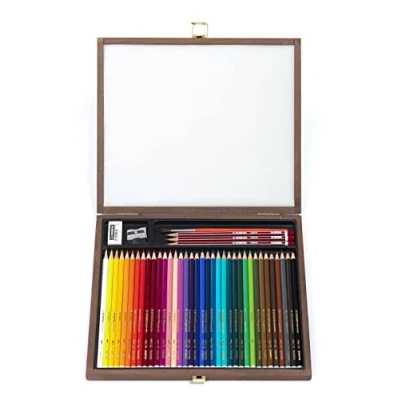 Afbeelding van STABILO Aquacolor Houten Box Premium Aquarel Kleurpotlood + Toebehoren