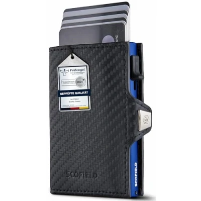 Afbeelding van SF SCOFIELD Duality Classic Slim Wallet avec compartiment pour pièces de monnaie Étui cartes homme 9 à 10 Portefeuille protection RFID Wallets for Men