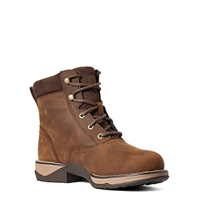 Afbeelding van Ariat Western Boot Anthem Round Toe Lacer H2O Dames Distressed Brown 37.5