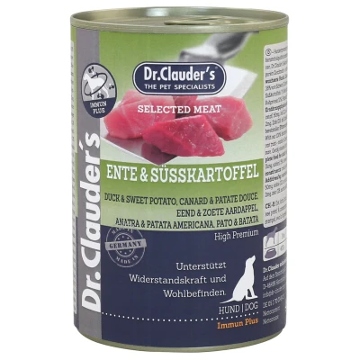 Afbeelding van Dr.Clauder&#039;s Selected Meat Immuun Plus Eend&amp;Bataat Hondenvoer 400 g