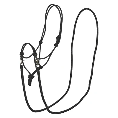 Image de Imperial Riding Bridon sans Mors Free Ride Rope avec Rênes Noir Full