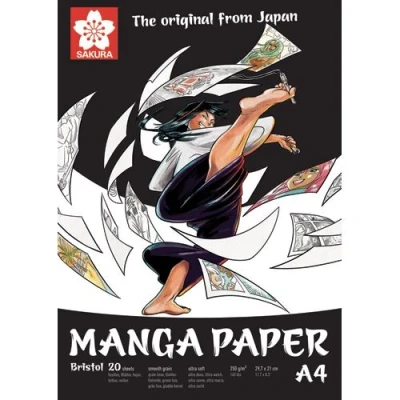 Image de Bloc de dessin A4 Sakura Manga Papier