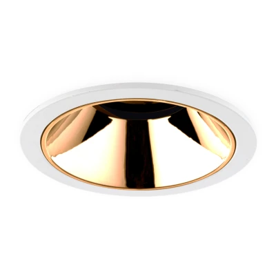 Afbeelding van LED Inbouwspot 15W CREE, Rond, Ø108mm, Kantelbaar, Dimbaar, Wit/Koper, Warm Wit