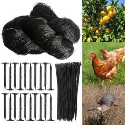 Afbeelding van Vogelbeschermingsnet, 10 x m, kippenhok, net voor balkon, vijver, beschermingsnet fruitbomen en tuin