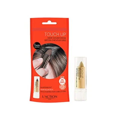 Afbeelding van L&#039;Action Paris Onmiddellijke haarbedekkingsstick, bedekt grijs haar en verkleurde wortels, waterbestendige formule, lange houdbaarheid voor een natuurlijke look, lichtbruin, 4 g