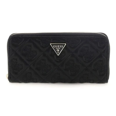 Afbeelding van GUESS portemonnee Adelasia SLG Zip Around Wallet Black zwart