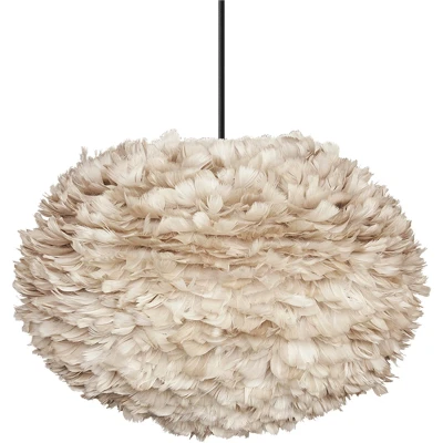 Afbeelding van Umage Eos Large hanglamp light brown met koordset zwart Ø 65 cm