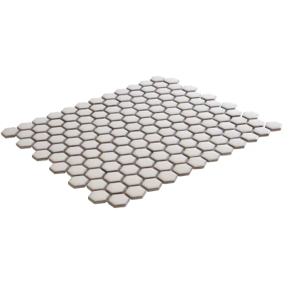 Afbeelding van The Mosaic Factory Barcelona Soft White Glossy Hexagon