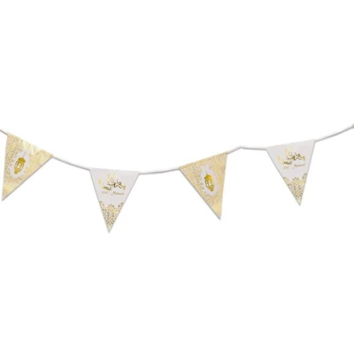 Afbeelding van Vlaggenlijn plastic Eid Mubarak Goud 6 meter