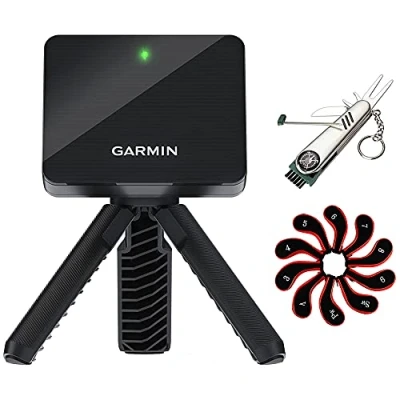 Afbeelding van Garmin Approach R10 010 02356 00 Draagbare golflanceringsmonitor set met multifunctioneel golfgereedschap van roestvrij staal Deco Essentials en neopreen hoofdhoezen ritssluiting