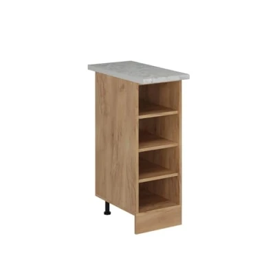 Afbeelding van Vicco R LineKeukenKeukenrek 30 cm , WB Marmer Krachtige eik goud