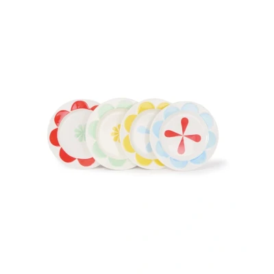 Afbeelding van &amp;Klevering Folk Ontbijtbord 17,5 Cm Set Van 4 Wit