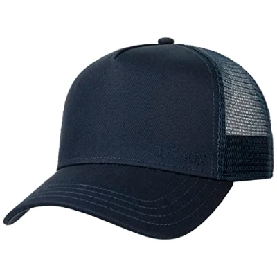 Afbeelding van Stetson Car Club Trucker Pet voor dames en heren, katoen, eenheidsmaat (55 60 cm), verstelbare mesh pet, snapback met luchtig net, meerkleurig, zomer / winter, klassiek bordeauxrood, Klassieke