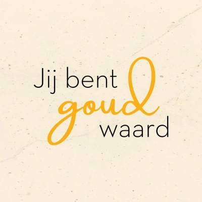 Afbeelding van Ansichtkaart jij bent goud waard