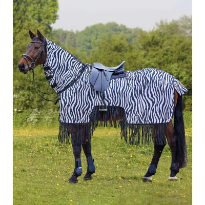 Afbeelding van Waldhausen Vliegenuitrijdeken met Franjes Zebra 135/185