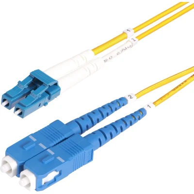 Afbeelding van StarTech.com 5m LC naar SC (UPC) OS2 Single Mode Duplex Glasvezel Kabel, 9/125µm, Laser Optimized, 100G, Flexibel Buigen, Low Insertion Loss, LSZH Fiber Patchkabel