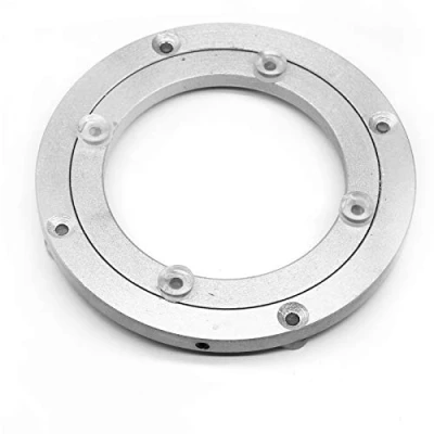 Afbeelding van Besimple draaiplateau van robuuste aluminiumlegering met ronde lagers voor eetkamer glad serveertafel, beursstandaard